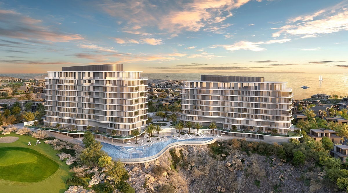 AIDA resort buildings on the cliff